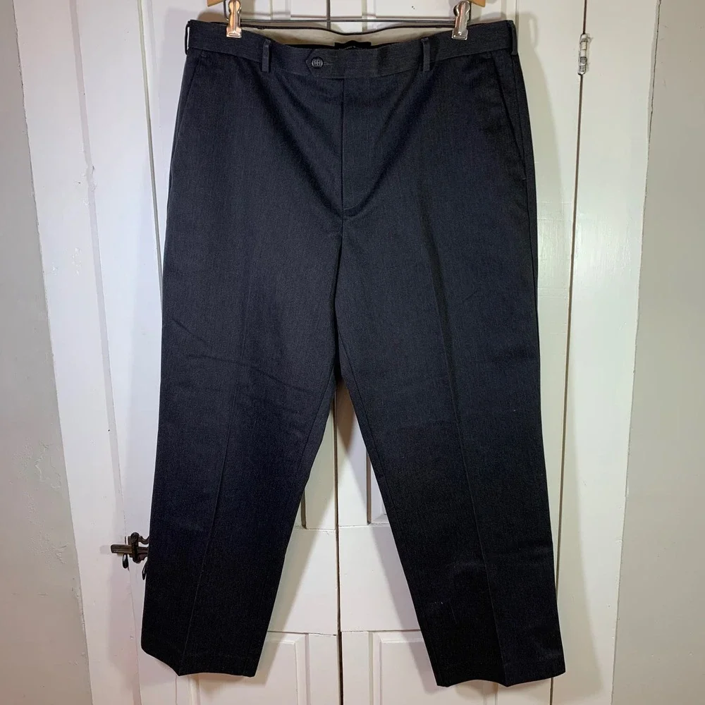 Dockers‎ Premium Men's Charcoal Gray Relaxed Fit Dress Pants Size 38x29 Basic